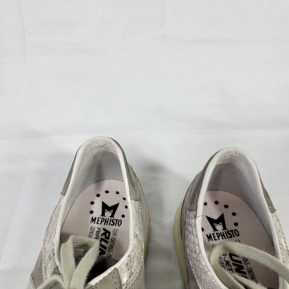 Mephisto Bucksoft Sneakers Women Size 8.5 Gray Lace Up Suede Snakeskin Trim - Picture 3 of 8